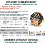 CINTA ANTIDESLIZANTE 50 MM x 10 MT BICOLOR AMARILLA NEGRA