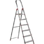 ESCALERA DOMESTICA ALUMINIO 6 PELDAÑO  ROLSER