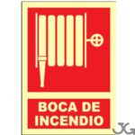 SEÑAL BOCA DE INCENDIO  A4 EX-014  PVC CLASE B FOTOLUM.