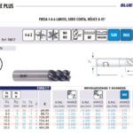 FRESA 4 L. DESBASTE HEL. 45" FMG17 M/DURO TIALN Ø8 MM.