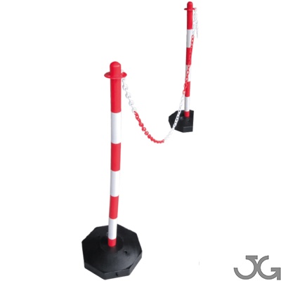 POSTE LIGERO CON BASE RELLENABLE PARA CADENA