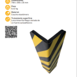 PROTECTOR ANGULO AMARILLO/NEGRO 700 x 300 x 20 MM ADHESIVO