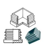 TAPON CUADRADO DE 30 MM NEGRO INTERIOR