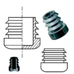 TAPON REDONDO DE 25 MM NEGRO INTERIOR